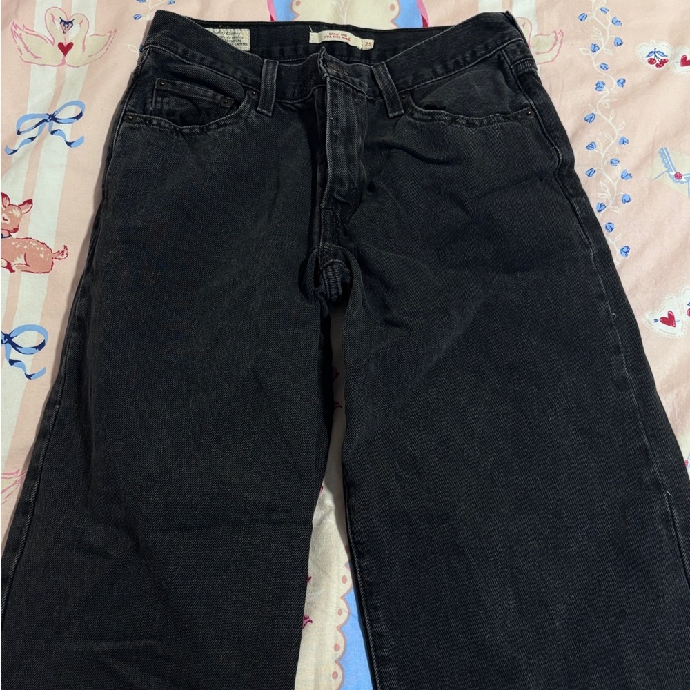 Levi's Black baggy dad jeans